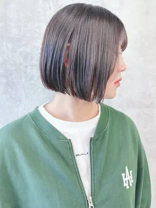ミディアム 小顔ボブ/お悩み解決 /ボブパーマ/とういのヘアスタイル