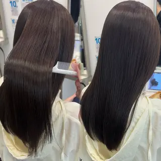 セミロング カラー 髪質改善ストレート /暖色カラー🎀🪞のヘアスタイル