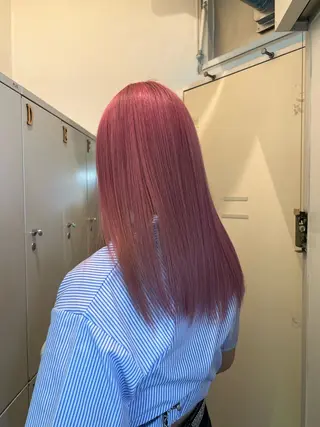 セミロング カラー ハイトーンカラー/エ クステ/デザインのヘアスタイル