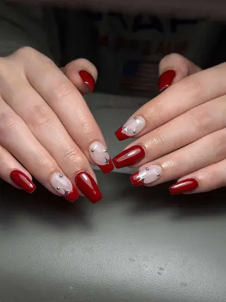 ネイル ユリ🎀長さだし/ パラジェル/持ち込みのネイルデザイン