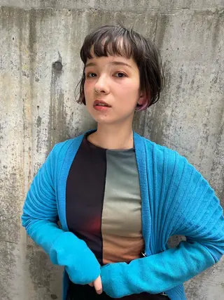 ショート カラー ショート/ボブ/ 心斎橋/宮脇美奈のヘアスタイル