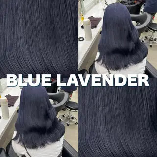 セミロング 寒色＆ブリーチ特化 寒色MiOのヘアスタイル