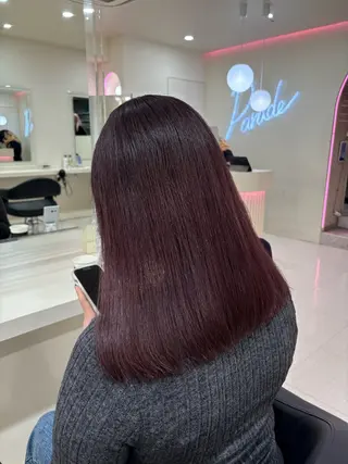 セミロング カラー ヘアアレンジ 💟RINNA 艶カラー💟のヘアスタイル