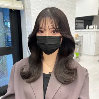 ロング カラー 韓国ヘア♡ 顔まわりカットayaのヘアスタイル