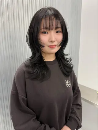 ミディアム 🐺立川のウルフ屋 さん🐺おかみ🐺のヘアスタイル