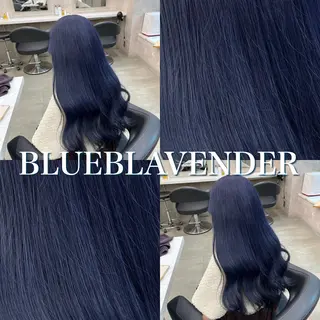 セミロング 寒色＆ブリーチ特化 寒色MiOのヘアスタイル