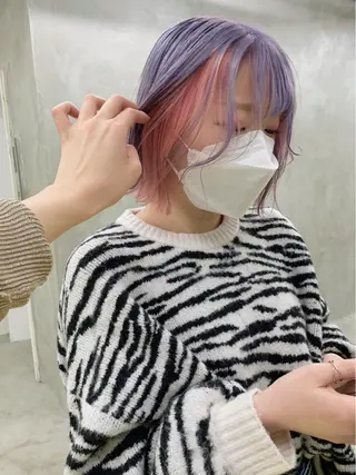 ミディアム ブームボックス所属・🐝ハイトーンカラー hachi🐝のヘアスタイル