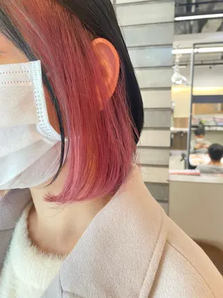 ショート カラー 白髪ぼかしハイライト ／レイヤー中島啓太のヘアスタイル