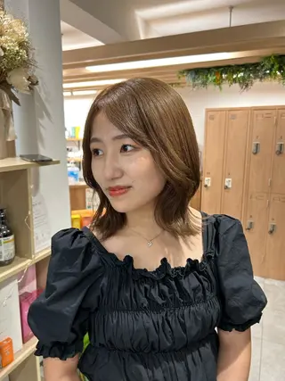 セミロング カラー 🪽ゆな 🪽のヘアスタイル