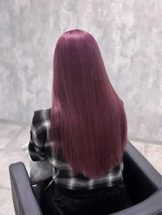 ロング カラー 詩乃🎀ピンク 暖色系🫧レイヤーのヘアスタイル