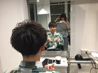 パーマ メンズ BABY 艶髪暗髪ヘア💖達人のヘアスタイル