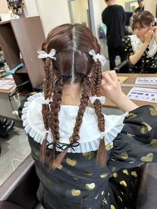 ロング ヘアアレンジ 縮毛矯正+モテカラー 🎀✨MIHOのヘアスタイル