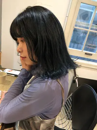 ミディアム カラー ヘアアレンジ NOUN所属・eri kinjoのヘアスタイル