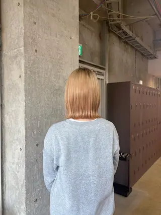 ミディアム 松井ゆら/ 酸性ストレート/暖色のヘアスタイル