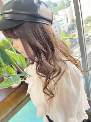 セミロング カラー 土居 正季のヘアスタイル