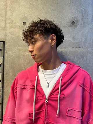 ショート パーマ メンズ 大阪メンズパーマ /スパイキー/らいのヘアスタイル