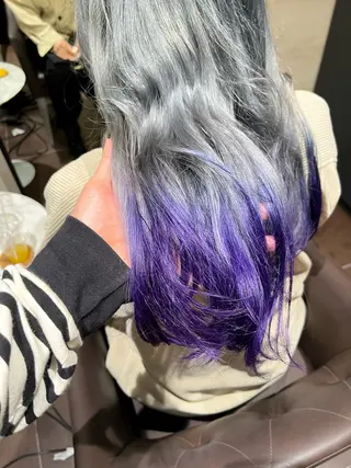 カラー 透明感カラー✨🩵 韓国ヘアkanatoのヘアスタイル