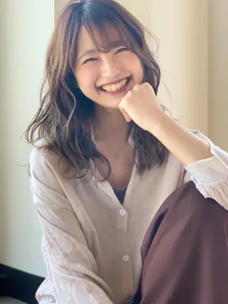 セミロング カラー パーマ ヘアアレンジ ☀️Luana☀️ 公式/大通のヘアスタイル