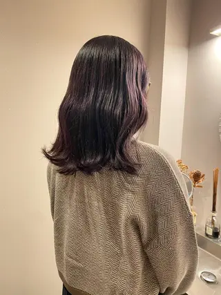 ミディアム カラー chapter問屋町 💘小室明華のヘアスタイル