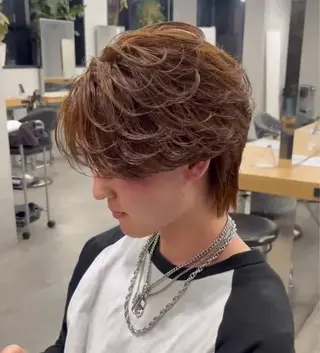 パーマ メンズ フェザーパーマ 🪶⛓️安部侑希のヘアスタイル