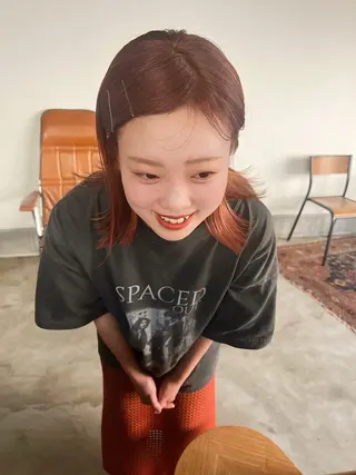 ミディアム カラー mei｜顔まわり ×透明感カラーのヘアスタイル