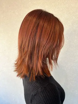 ミディアム 髪質改善⚡️カラー 🍀武久 誠🍀のヘアスタイル
