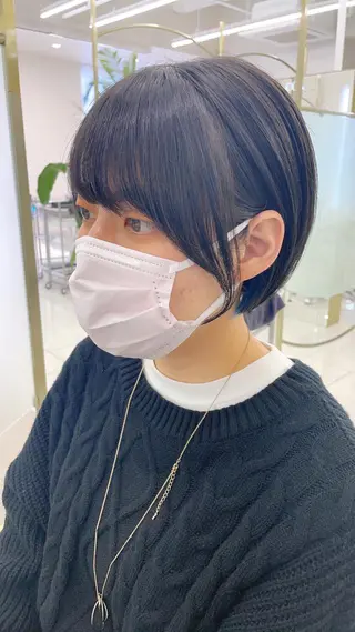 ショート カラー COA GINZA 空也/前髪/顔まわりのヘアスタイル