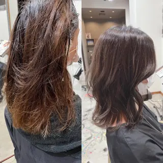 ミディアム カラー ヘアアレンジ キッズ 五反田　美容院☆張 明星☆韓国ヘアのヘアスタイル