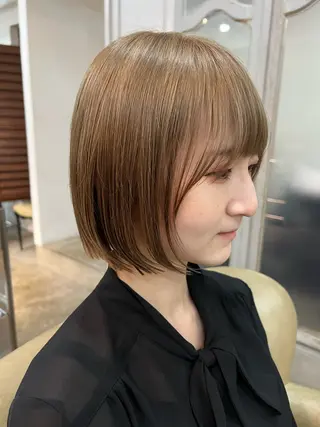 ショート 紙屋町ショート /ボブ　パーマ河内蓮のヘアスタイル