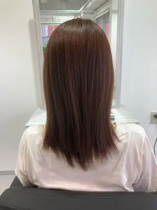 セミロング カラー カルフール草加本店 江波戸裕介のヘアスタイル