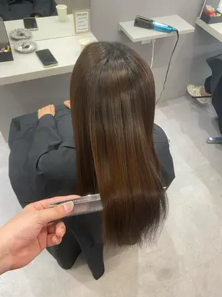 ロング 韓国風cut/ 縮毛矯正/正岡幹康のヘアスタイル