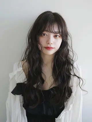 パーマ ロング 束感まつぱ🥑🤍 NATUKI🤍のマツエク・マツパデザイン