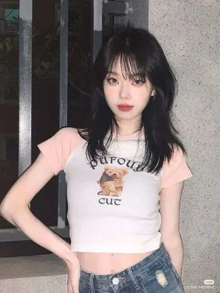 ミディアム ⭐︎ミディアム 深井朱莉⭐︎のヘアスタイル