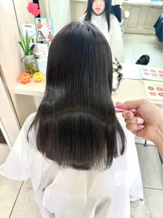 ロング 横浜｜韓国レイヤー｜ 暖色カラー｜まなとのヘアスタイル