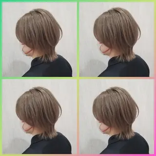 ショート カラー 顔周りレイヤーカット 髪質改善代表西村功平のヘアスタイル