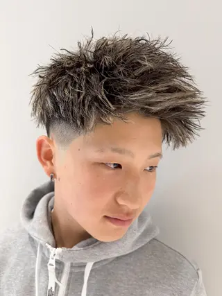 ショート カラー パーマ メンズ warme所属・メンズパーマ メンズ特化ryoのヘアスタイル