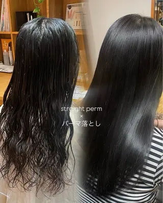 セミロング パーマ 縮毛矯正/レイヤー /ひかるのヘアスタイル