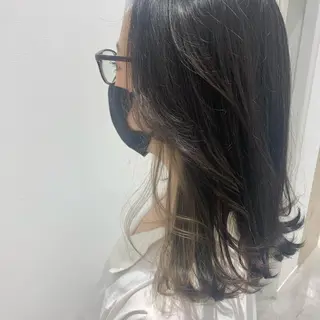 セミロング カラー ボブ/美髪矯正 /佐藤　奈巳のヘアスタイル