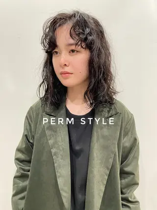 ミディアム カラー パーマ キッズ オトナヘア🌸 harukaのヘアスタイル