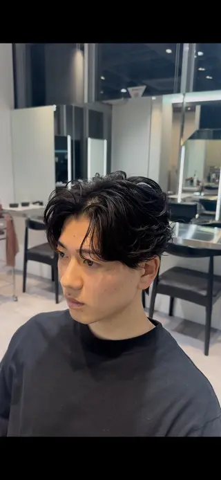 ショート パーマ 似合わせパーマ🔥 河浪 大智のヘアスタイル