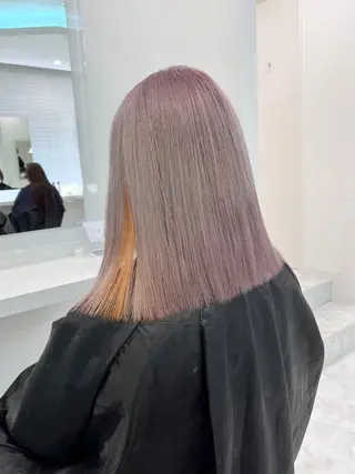 セミロング カラー 🫧原宿艶ワンカラー /ダブルカラー🫧のヘアスタイル