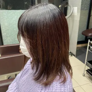 ミディアム ボブ/顔まわりレイヤ ー/新宿/KOKIのヘアスタイル