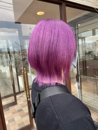 ミディアム カラー ヘアアレンジ EARTH長岡店🩵 石原莉穂のヘアスタイル