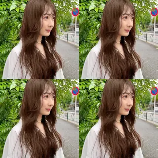 ロング カラー 大人可愛い透明感🌟 小顔・韓国髪🌟野中のヘアスタイル