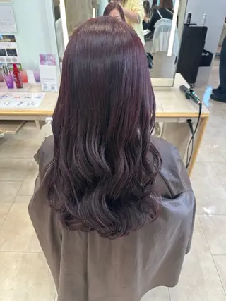 ロング カラー お悩み改善 黄金比みくのヘアスタイル