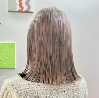 ミディアム まろみ暖色×ボブ ×chia🕯のヘアスタイル