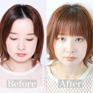 ミディアム パーマ ボブ・レイヤーカット 吉敷航一のヘアスタイル