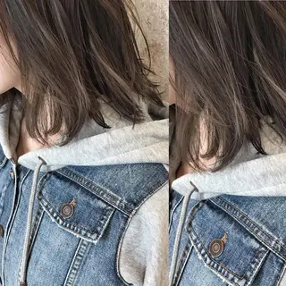 セミロング カラー HARUNA🤍 大人ショートヘアのヘアスタイル