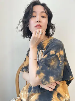 ミディアム パーマ pole所属・【pole】 minaのヘアスタイル