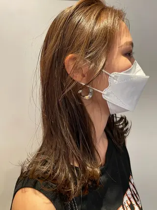 ミディアム カラー レイヤー/似合わせ TAKUYAのヘアスタイル